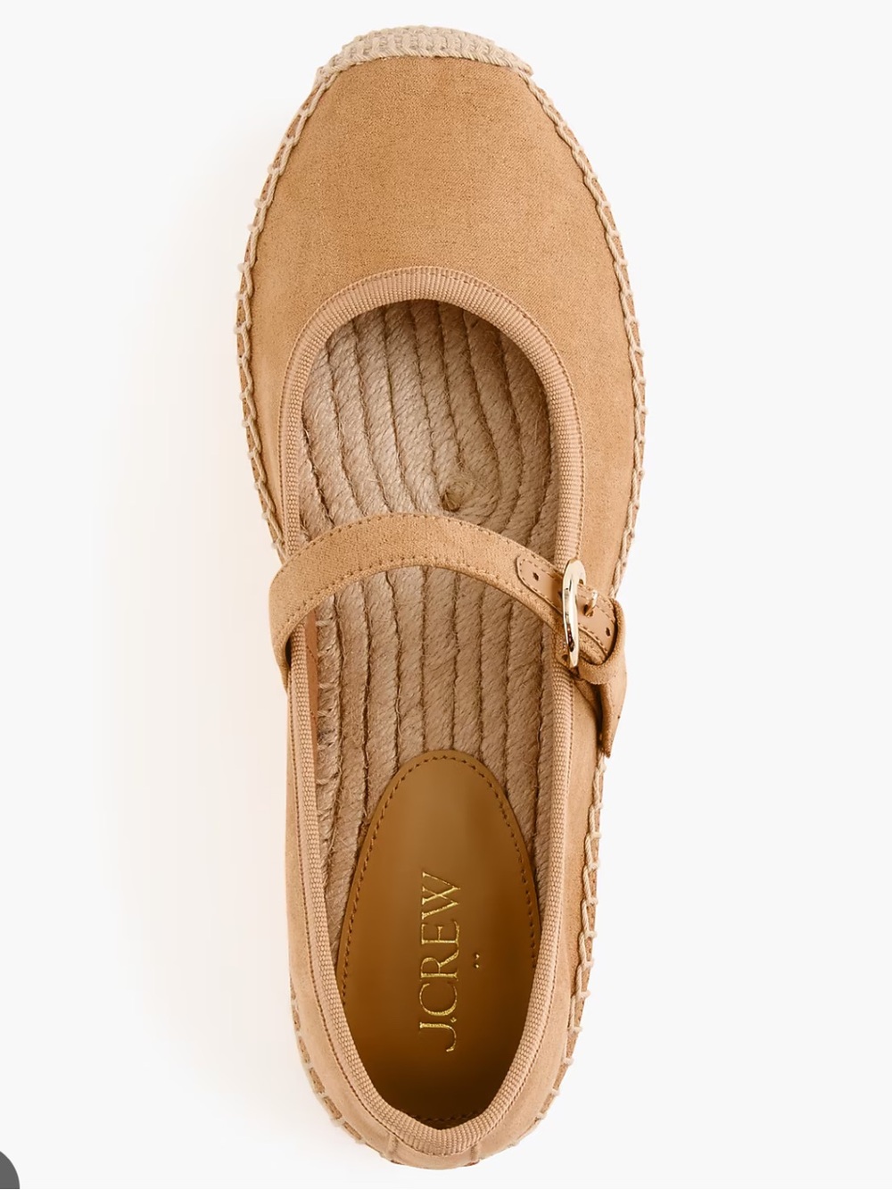 J. Crew Faux-suede Mary Jane Espadrilles - Size 8.5 - Picture 4 of 7